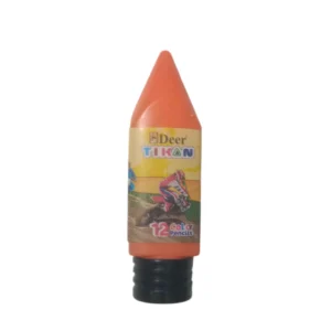 Deer TIKON 12 Color Pencils half Jar – smooth, bright shades in a sturdy jar. Safe for kids. Great for school, drawing, and creative projects.