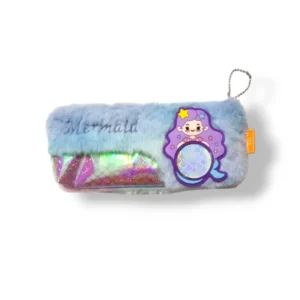 Mermaid Furry Pencil Pouch – Soft, Stylish & Magical Storage for Kids