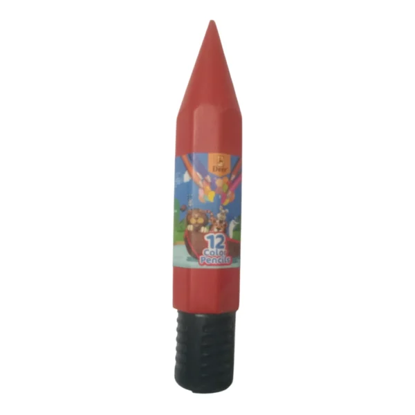 Deer 12 Color Pencils Full Jar Pack – smooth coloring, vibrant shades & kid-safe. Perfect for school, drawing, gifting & classroom art supplies.