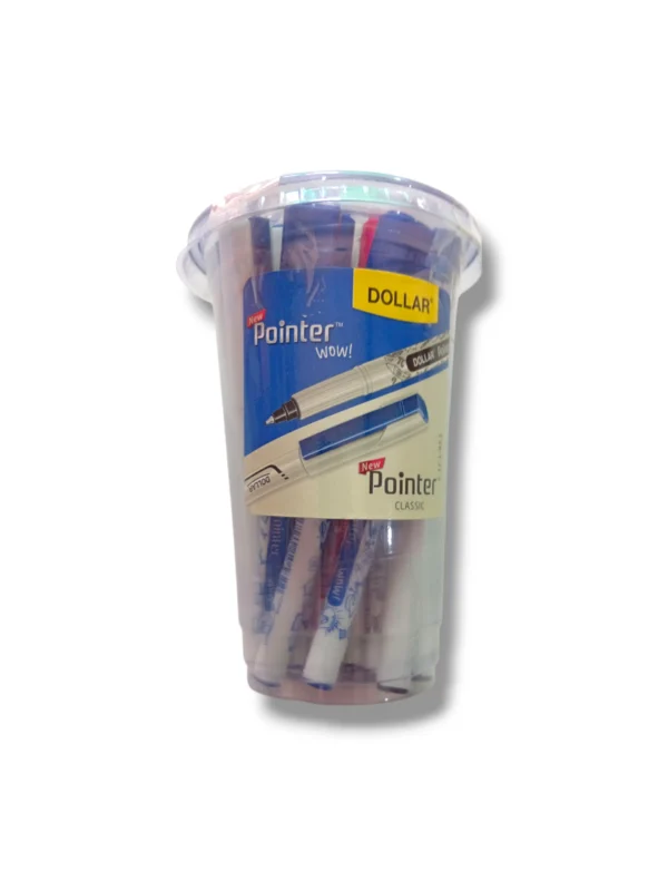 Dollar New Pointer Color-Black+Red+Blue Dollar New Pointer pen set in black, red, and blue