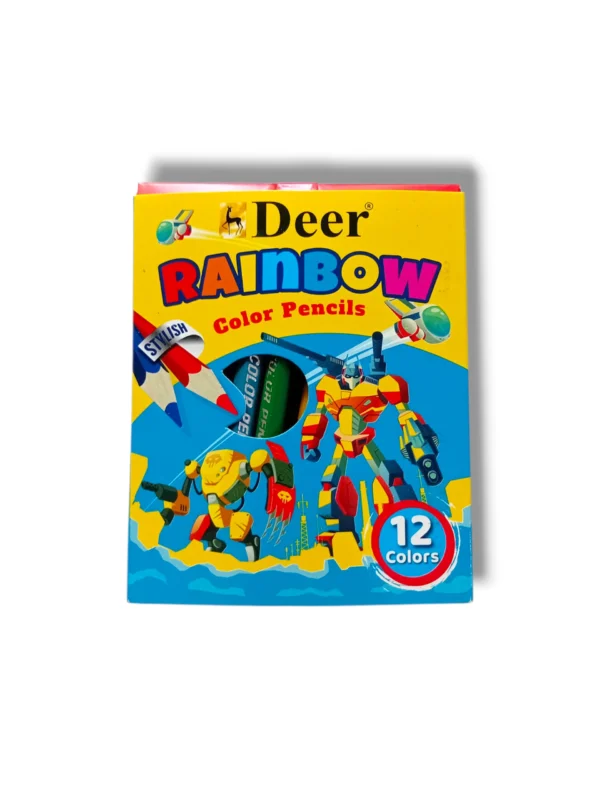 Deer Rainbow Color Pencils 12pcs pack vibrant shades