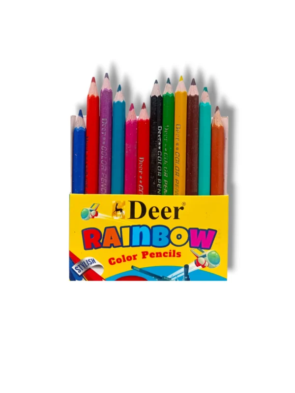 Deer Rainbow Color Pencils 6pcs pack for kids and school use