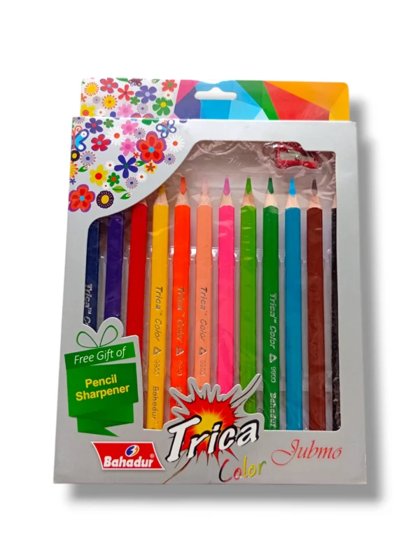 Bahadur Trica Jumbo Color Pencils extra thick coloring set for kids