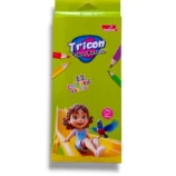 Bahadur Tricon Color Pencils triangular grip coloring set for kids