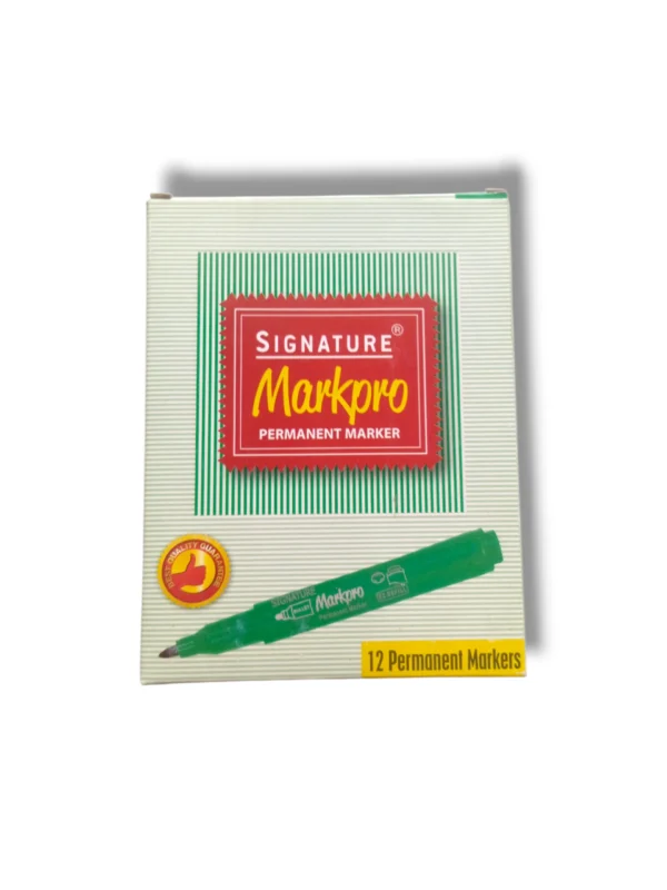 Signature Markpro Permanent Marker Green for office use