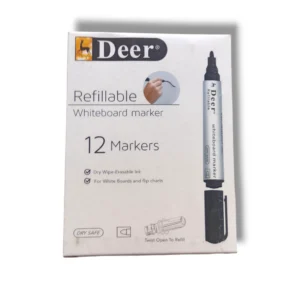 Alt Text: Deer Refillable Whiteboard Marker WB-R for classrooms and offices