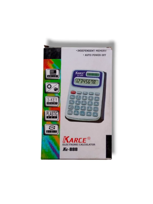Karce Electronic Calculator KC-888 with dual solar and battery power