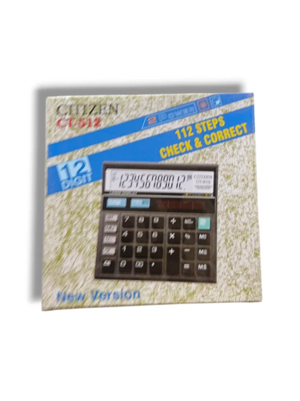 Citizen CT-512 2 Power Dual Power Calculator Citizen CT-512 2 Power Calculator with dual solar and battery power