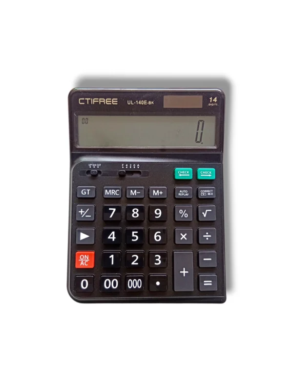 CITFREE Ual-140E-BK – Durable and Portable Calculator CITFREE Ual-140E-BK Electronic Calculator with Portable Design