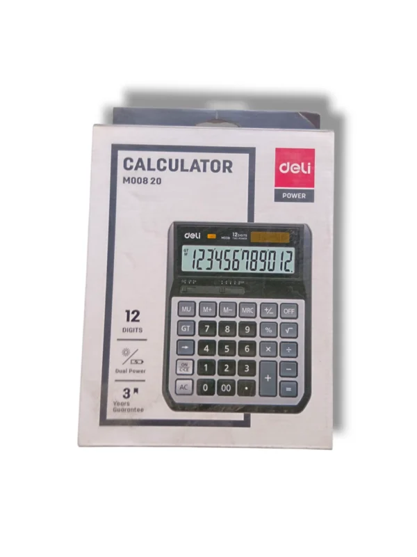 Deli Power Calculator M008 20 with Dual Power