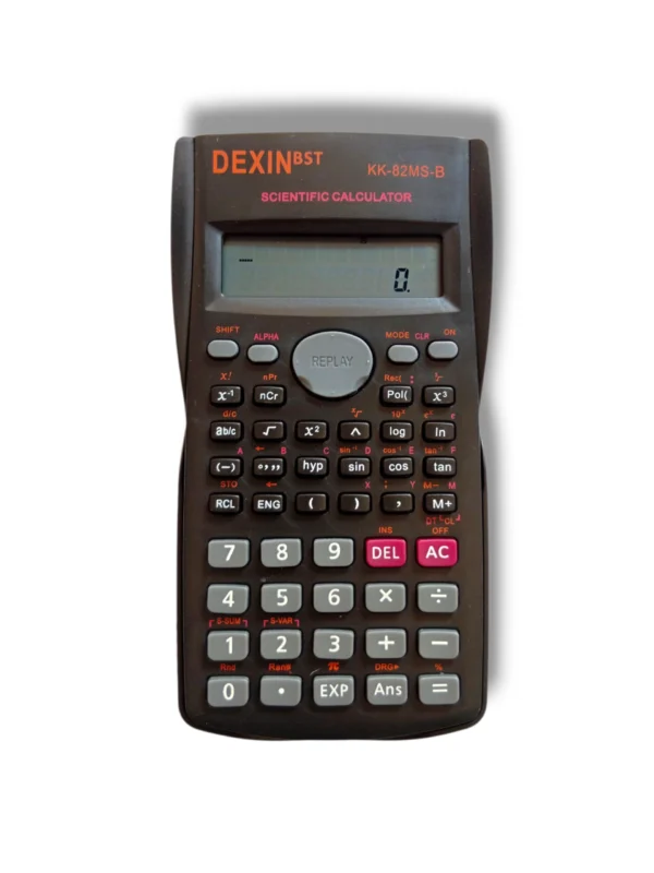 Student using DEXIN BST Scientific Calculator KK-82MS-B