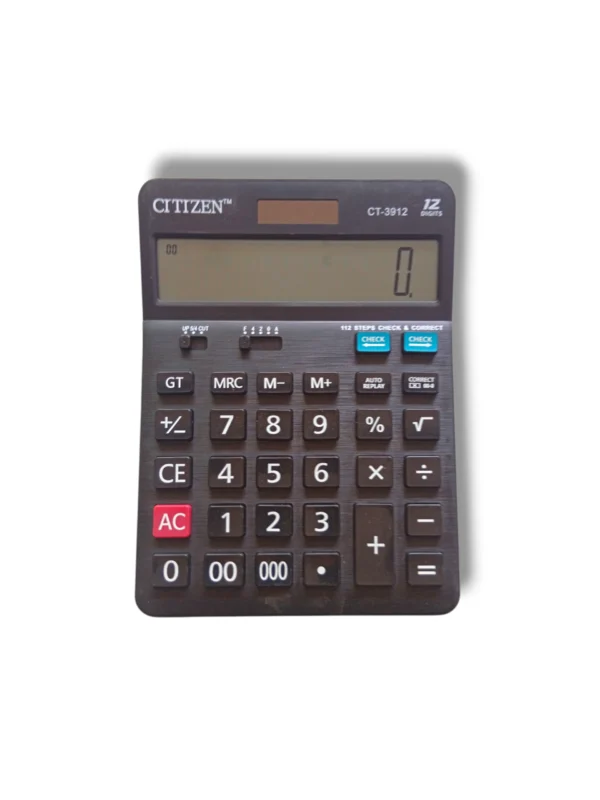 Citizen CT-3912 Superior Calculator in Use Citizen CT-3912 Calculator for office and school use