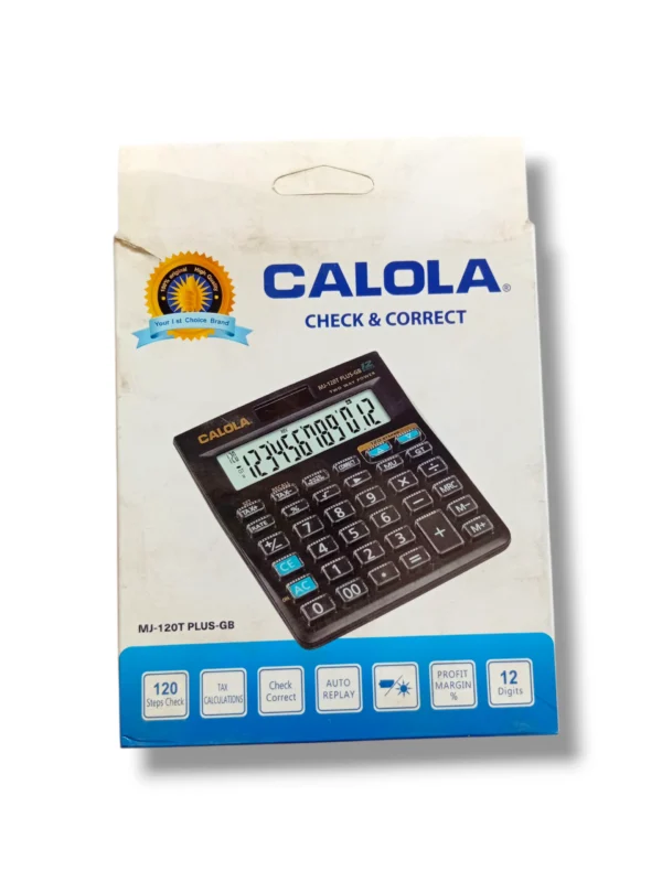 Calola MJ-120T Dual Power Calculator Calola MJ-120T Calculator with dual solar and battery power