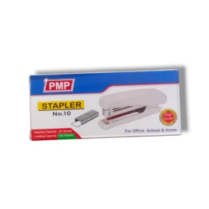 PMP Stapler 102 stapling documents on a desk