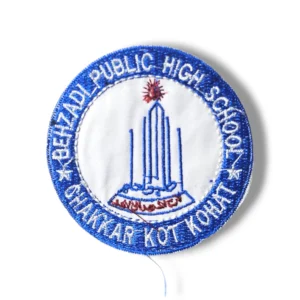Behzadi Public School embroidered monogram badge