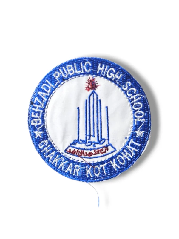Behzadi Public School embroidered monogram badge