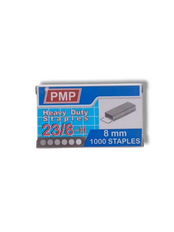 PMP 23/8-H Heavy Duty Staples – Secure 8mm Binding PMP Heavy Duty Staples 23/8-H (8mm) box packaging