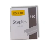 Close-Up of Dollar Staples 10 Steel Finish