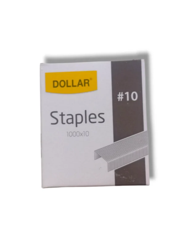 Premium Steel Dollar Staples 10 Close-Up of Dollar Staples 10 Steel Finish