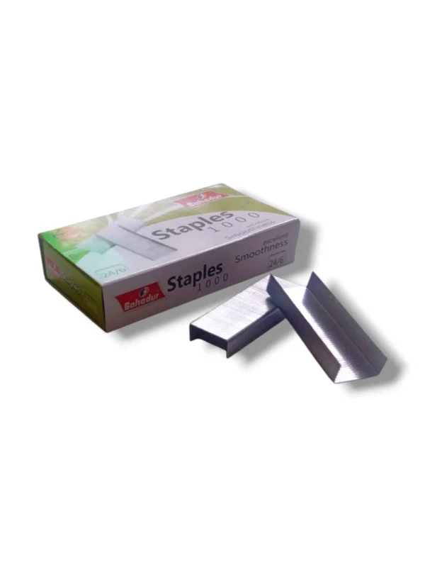 Close-Up of Bahadur Staples 24/6 Steel Finish