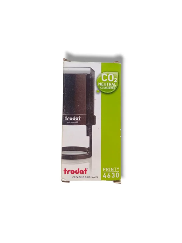Trodat Stamp 4630 round self inking rubber stamp front view