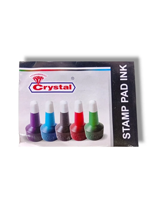 Crystal Stamp Pad Ink Black refill bottle front view