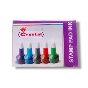 Crystal Stamp Pad Ink Blue bottle front view