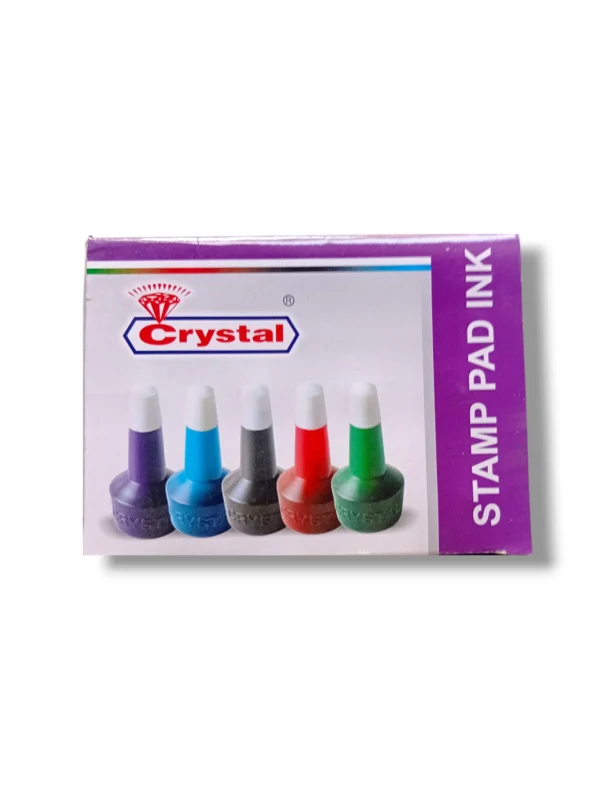 Crystal Stamp Pad Ink Blue bottle front view