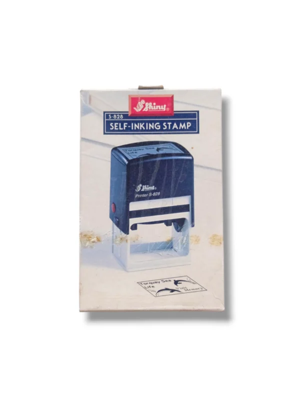 Shiny Self Inking Stamp S-828 – Professional Office Stamp Shiny Self Inking Stamp S-828 front view rubber stamp