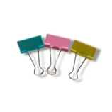 Boss Color Binder Clips 8552 multi-colored steel binder clips set