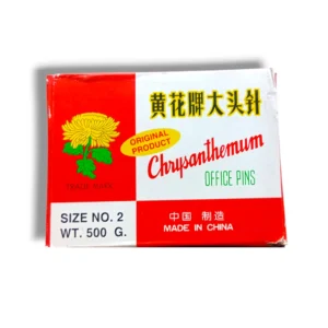 Chrysanthemum Paper Pins neatly fastening a stack of documents