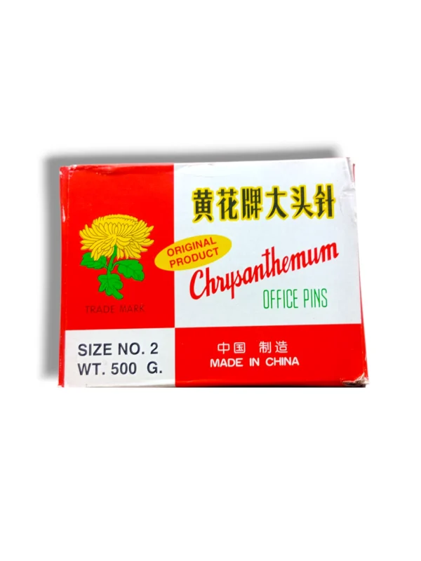 Chrysanthemum Paper Pins neatly fastening a stack of documents