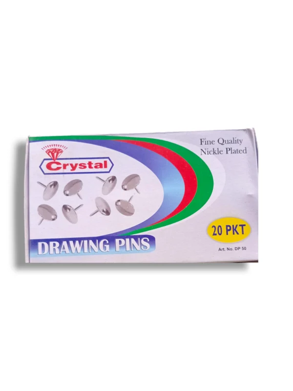 Crystal Drawing Pins DP 50 securing documents on cork board