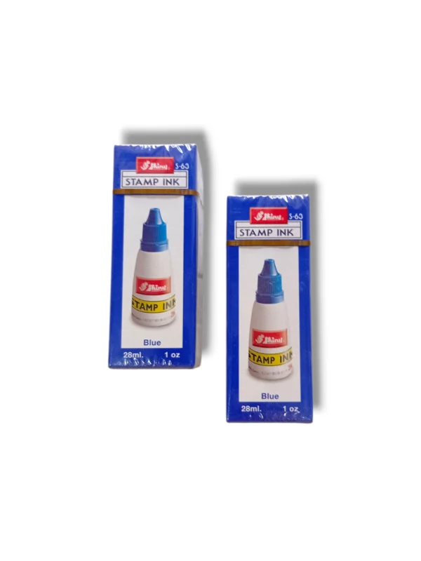 Shiny Stamp Ink Blue S-63 Refill Ink Shiny Stamp Ink Blue S-63 bottle front view