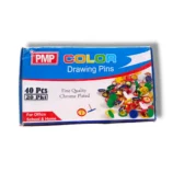 PMP Color Drawing Pins securing photos on cork board