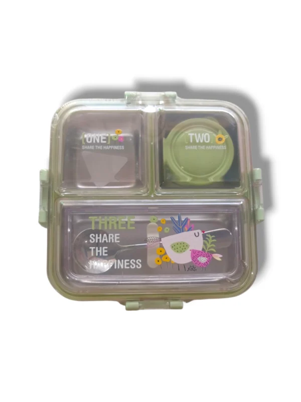 Lunch Box LX-7138 with multiple compartments and fresh food