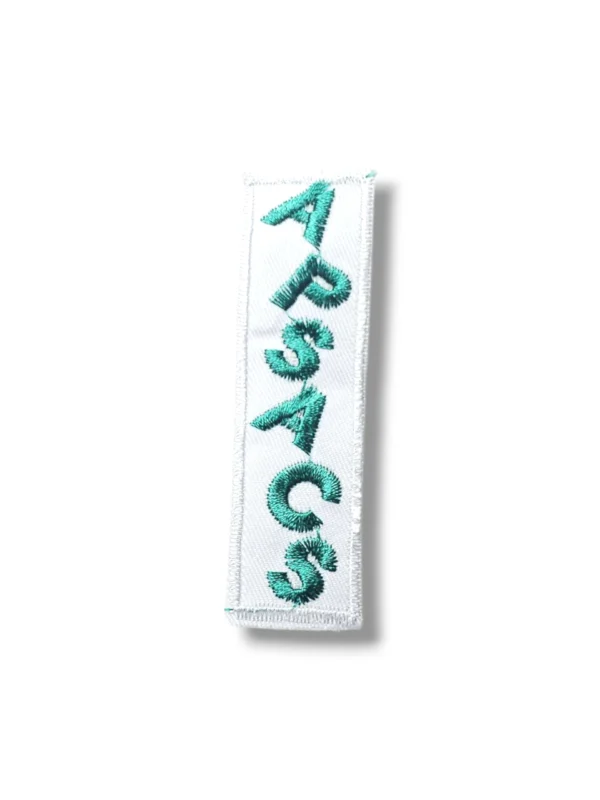 APS School Monogram Embroidered Badge Front View