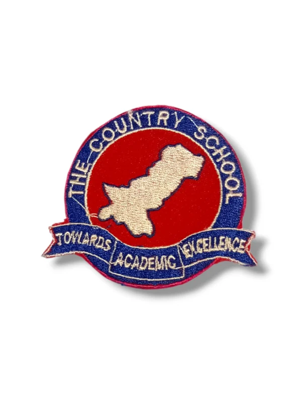The Country School embroidered monogram badge