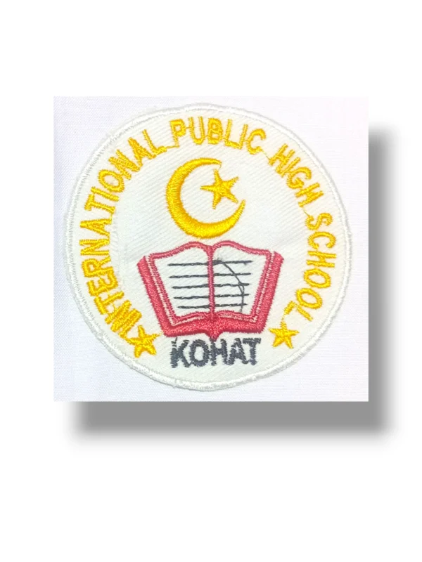 International Public High School embroidered monogram badge