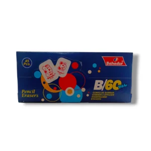 Bahadur Pencil Eraser B/60 – Dust-Free Erasing for Students