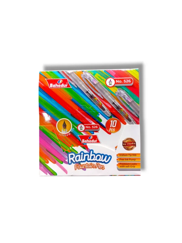 Bahadur Rainbow Fountain Pen 526 front view