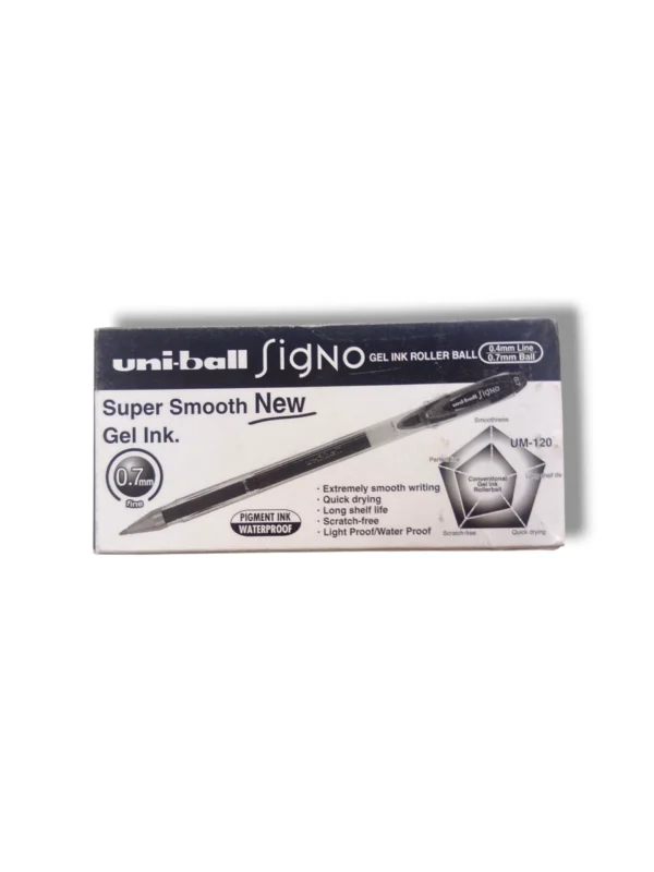 Uni-ball Signo Roller Ballpoint UM-120 writing on paper