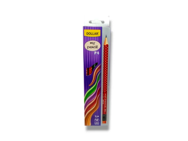 Dollar My Pencils with Rubber Tipped P4 Pack