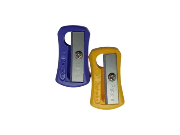 Bahadur 303 Pencil Sharpener side view – compact student sharpener