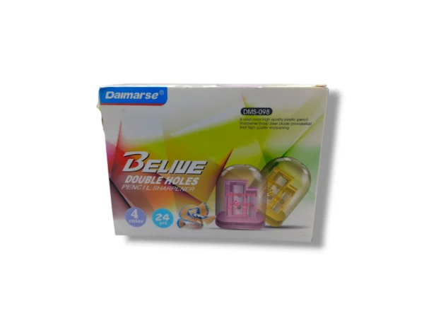 Daimarse Beliue Double Holes Pencil Sharpener DMS-098 Front View