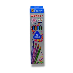 Deer Wonder Metallic Pencils pack with shiny finish