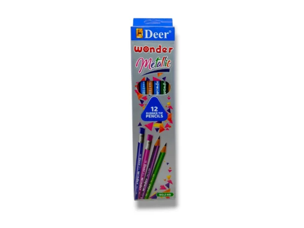Deer Wonder Metallic Pencils pack with shiny finish