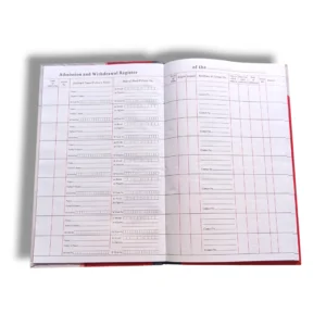 Admission & Withdrawal Register 3825 inside pages layout