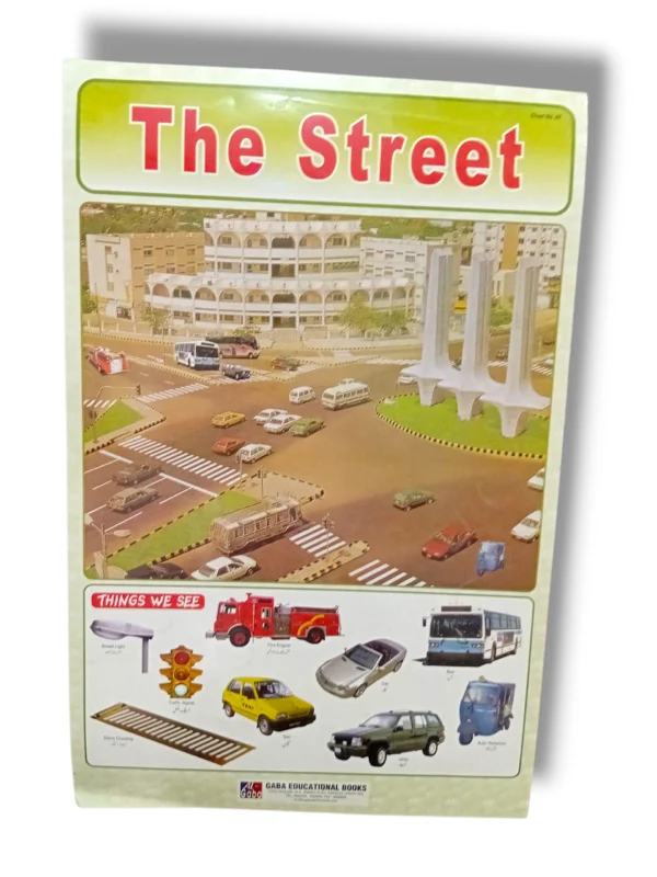 The Street Chart 47 with colorful street and vehicle illustrations