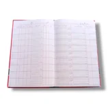 Inside pages of Restrict Register with structured columns